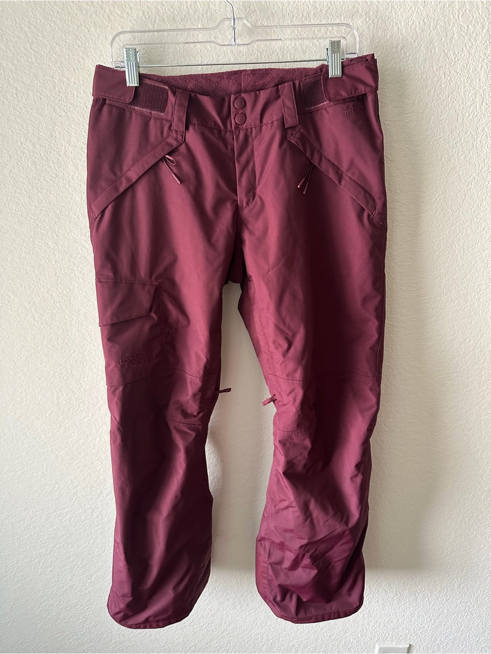 The North Face Freedom Snow Pants Womens Medium Short Burgundy DryVent Insulated